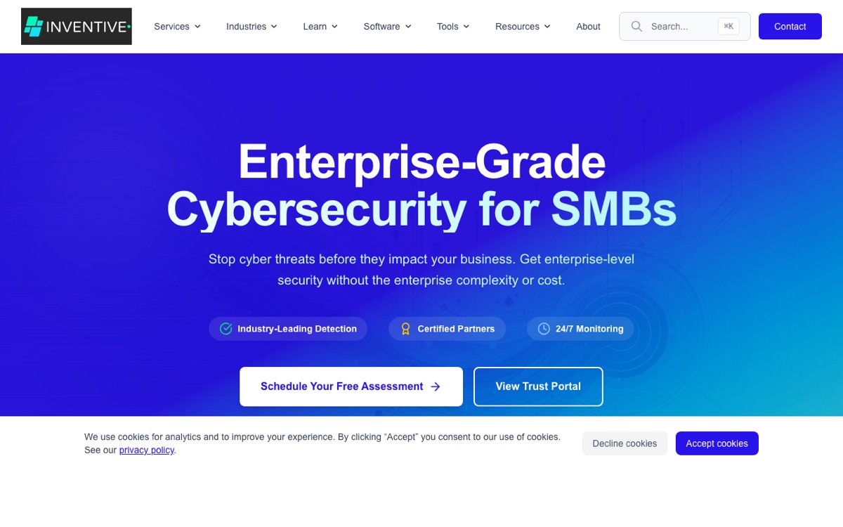 Inventive HQ homepage screenshot